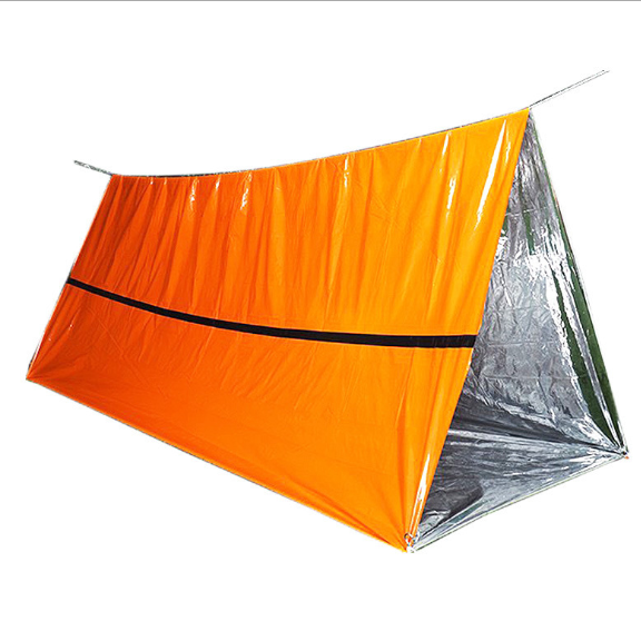 PE Aluminum Film Thermal Insulation Windproof And Cold Resistant Emergency Sleeping Bag - Locust